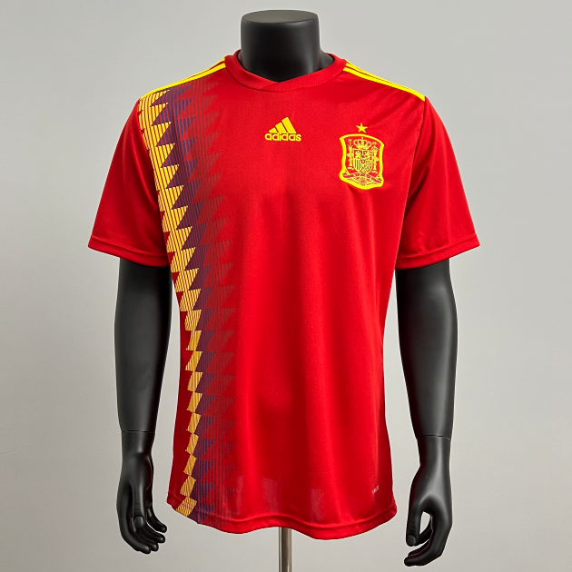 2018 Spain Retro Home Soccer Jersey Shirt